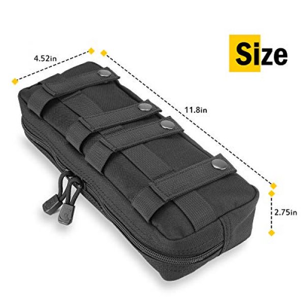 Kosse Tactical Pouch 3 Kosse Tactical Admin Pouch, Versatile Molle Admin Pouch EDC Carry Bag Multi-Purpose Tool Holder for Magazine, Map and Other Small Tools