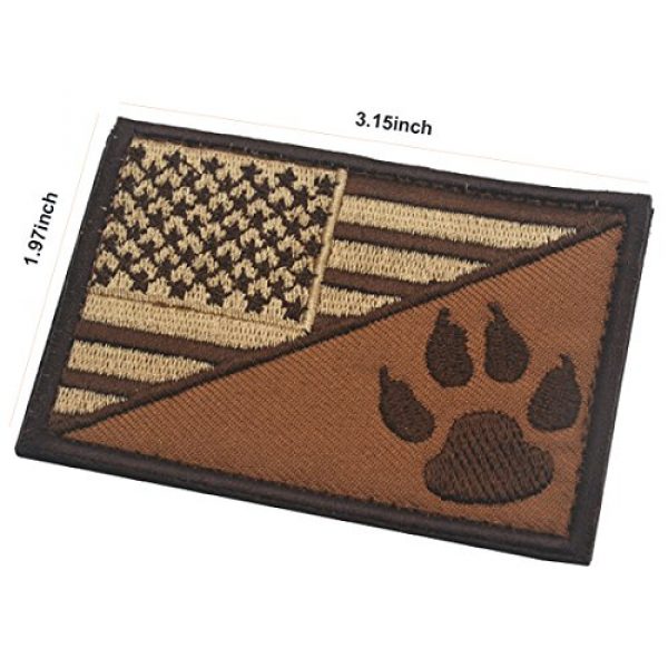 ODSP Airsoft Morale Patch 7 Dog Claw/USA American Flag Funny Hook and Loop Fastener Embroidered Military Tactical Morale Patch 3.15" x 1.97" for Caps,Operator Hats,Bags,Packs,Jackets,Clothes,Clothing,Jeans,Backpacks (1PC)