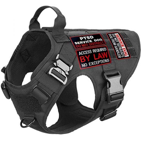 TailWag Planet Airsoft Morale Patch 6 Service Dog in Training Working No Touch PTSD Do Not Distract Vest/Harnesses Tactical Morale Patch Embroidered Badge Fastener Hook & Loop Emblem, 6 Pcs