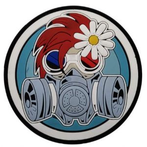 Tactical PVC Patch Airsoft Morale Patch 1 Poison Gas Skull PVC Military Tactical Morale Patch Badges Emblem Applique Hook Patches for Clothes Backpack Accessories