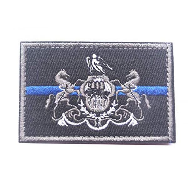 Tactical Embroidery Patch Airsoft Morale Patch 4 State Flag of Pennsylvania Embroidery Patch Military Tactical Morale Patch Badges Emblem Applique Hook Patches for Clothes Backpack Accessories