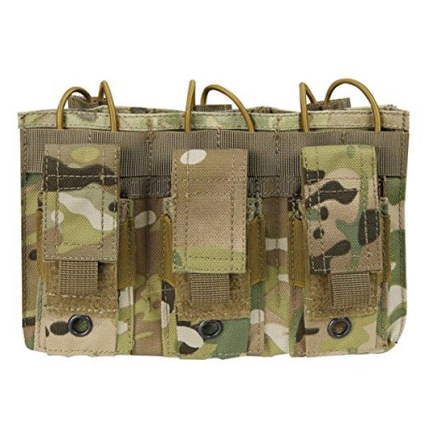 Huenco Tactical Pouch 1 Tactical 5.56 Triple Open Top Pistol Kangaroo Mag Pouch Airsoft Mag Bag Molle Magazine Holster