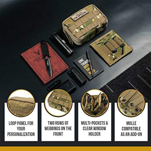 OneTigris Tactical Pouch 2 OneTigris MOLLE Admin Pouch 8" x 5" x 2.5" Multicam Tactical Pouch