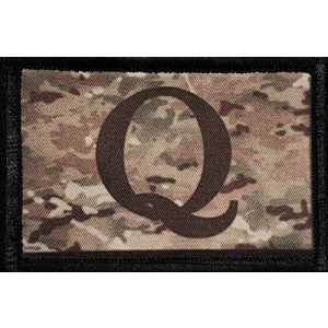 RedheadedTshirts Airsoft Morale Patch 1 Subdued Multicam Qanon Morale Patch Military Tactical Made in The USA