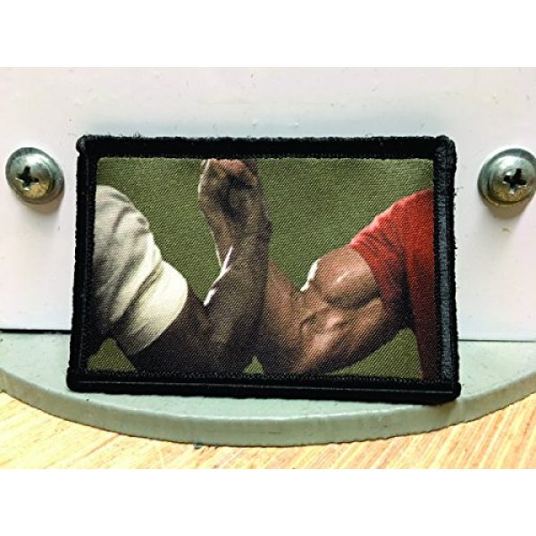 RedheadedTshirts Airsoft Morale Patch 2 Predator Movie Biceps Morale Funny Military Tactical Patch 2x3" Hook and Loop Made in The USA