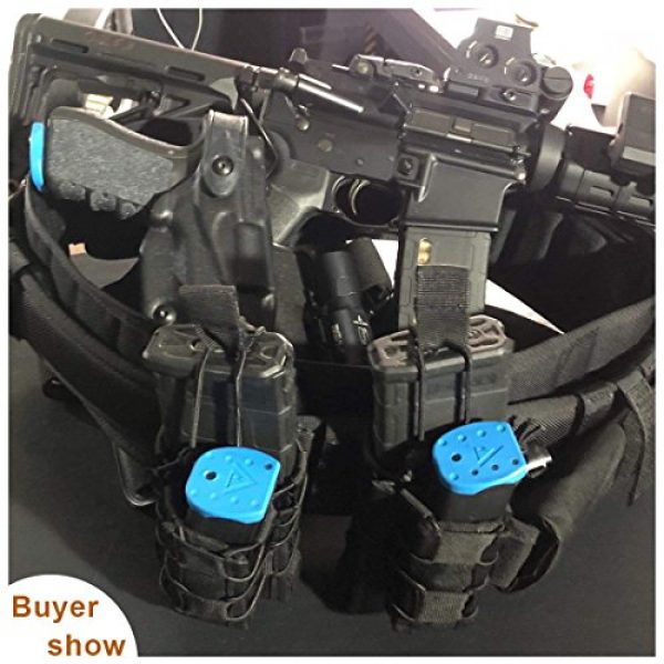 HOANAN Tactical Pouch 6 Double Mag Pouch, Hoanan Tactical Molle Magazine Pouch Open-Top Single Rifle Pistol Mag Pouch Cartridge Clip Pouch Hunting Bag