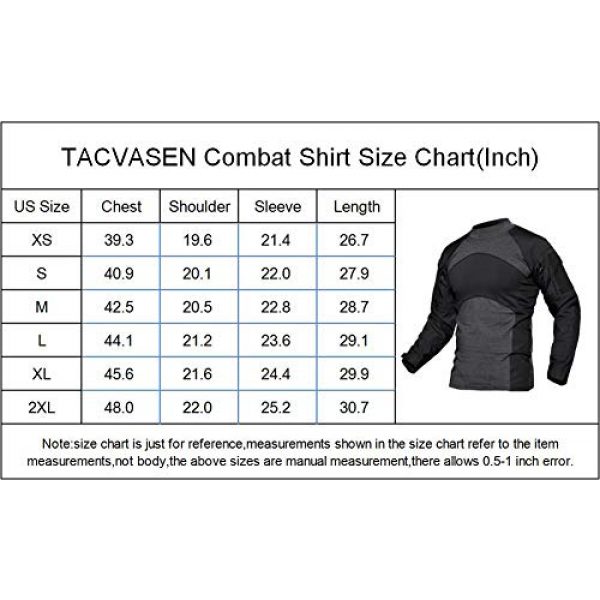 TACVASEN Tactical Shirt 6 Men's Slim Fit Military Rapid Assault Shirt Tactical Military Camo Long Sleeve Shirts