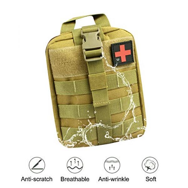 Outry Tactical Pouch 5 Outry Tactical MOLLE Medical Pouch, EMT First Aid Pouch, Rip-Away IFAK Medical Emergency Utility Pouch, Military Tactical Pouch for Outdoor Activities