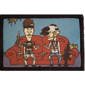 RedheadedTshirts Airsoft Morale Patch 1 Beavis and Butt-Head Tactical Morale Patch Tactical Military. 2x3" Hook and Loop Made in The USA