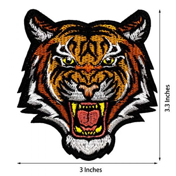 MAXXPRO Airsoft Morale Patch 2 Tactical Patches of Roaring Tiger, with Hook and Loop for Backpacks Caps Hats Jackets Pants, Military Army Uniform Morale Emblems