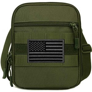 Protector Plus Tactical Pouch 1 Protector Plus Tactical MOLLE Pouch Small Admin Waist Messenger Bag Utility Gadget Gear Medical Pack Tool Pocket EDC Belt Purse (Patch Included)