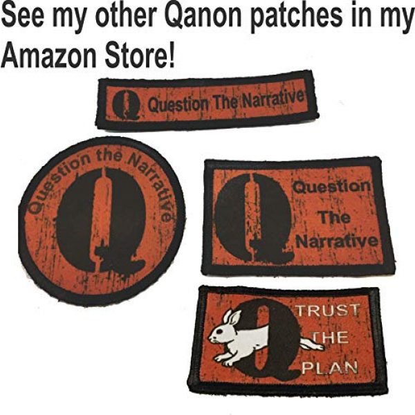 RedheadedTshirts Airsoft Morale Patch 4 QAnon"Question The Narrative" Morale Military Tactical 3" Circle Made in The USA