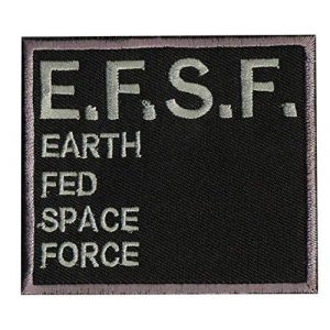 Tactical Embroidery Patch Airsoft Morale Patch 1 Mobile Suit Gundam Zeon Earth Fed Space Force E.F.S.F. Tactical Embroidery Patch Hook & Loop Morale Patch Military Patch for Clothing Accessory Backpack Armband