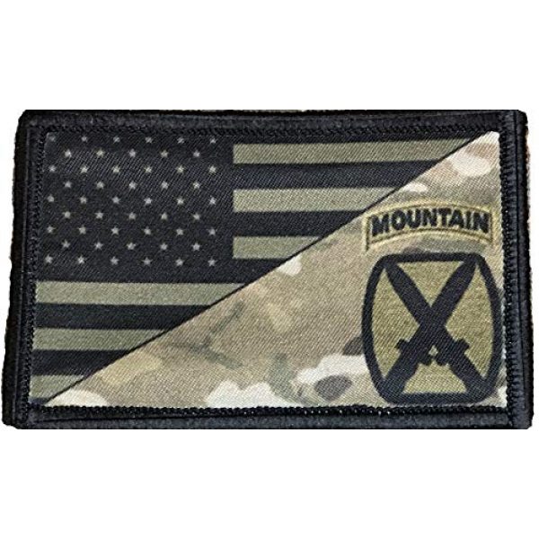 RedheadedTshirts Airsoft Morale Patch 1 Subdued 10th Mountain Division USA Flag Morale Patch Tactical Military Redhaeded Tshirts