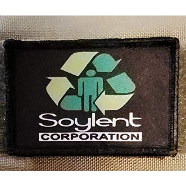 RedheadedTshirts Airsoft Morale Patch 2 Soylent Corporation Tactical Morale Patch -Made in The USA- Funny Tactical Army Hook Patches Perfect for Your Plate Carrier Military Vest, hat, Backpack. Funny Patch by Redheadedtshirts!