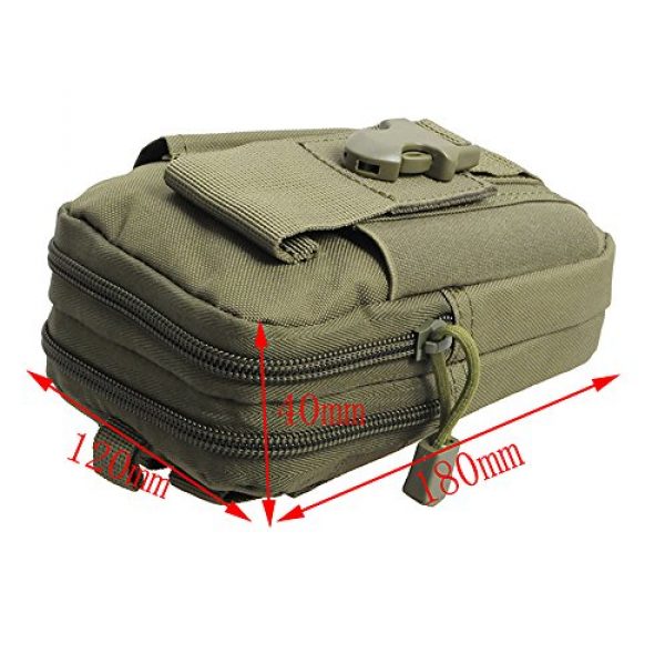 Pvnoocy Tactical Pouch 2 Tactical Universal Holster Military Molle Hip Waist Belt Bag Wallet Pouch Purse Phone Case with Zipper for Phone
