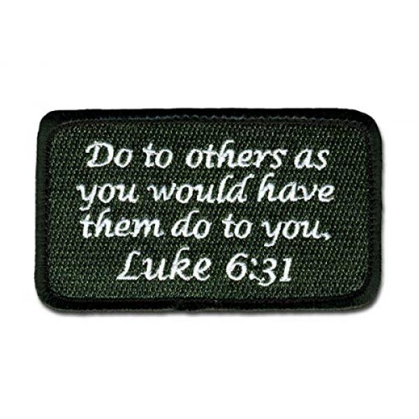 BASTION Airsoft Morale Patch 1 BASTION Morale Patches (Luke 6:31, ODG) | 3D Embroidered Patches with Hook & Loop Fastener Backing | Well-Made Clean Stitching | Christian Patches Ideal for Tactical Bag, Hats & Vest