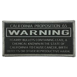 F-Bomb Morale Gear Airsoft Morale Patch 1 California Prop 65 Causes Cancer" Funny Warning for Gun Lovers - Embroidered Morale Patch