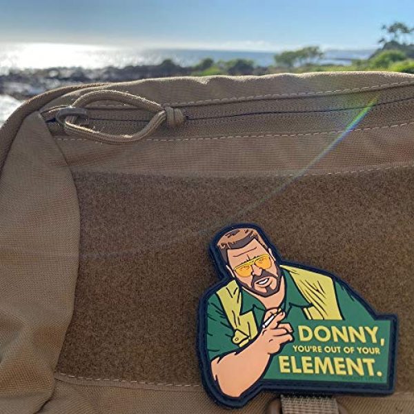 Violent Little Machine Shop Airsoft Morale Patch 4 "Donny You're Out of Your Element" Big Lebowski Morale Patch by Violent Little
