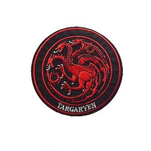 Embroidery Patch Airsoft Morale Patch 1 Game of Thrones House Targaryen Military Hook Loop Tactics Morale Embroidered Patch