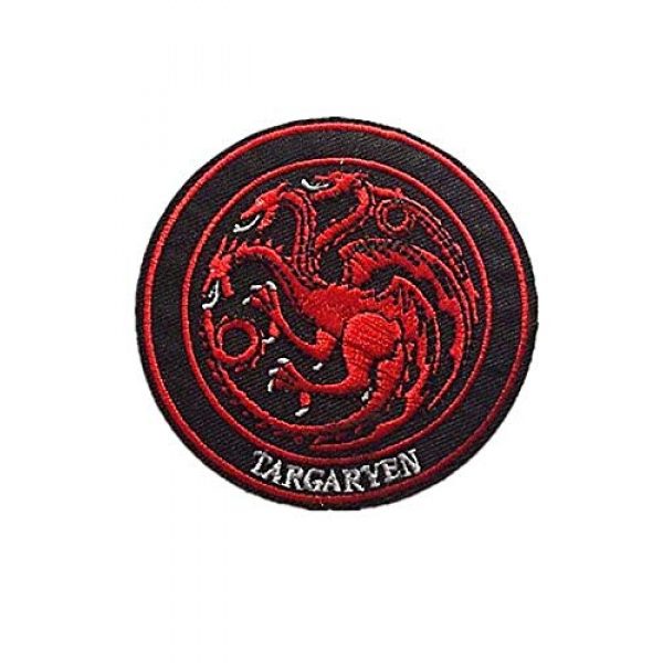 Embroidery Patch Airsoft Morale Patch 1 Game of Thrones House Targaryen Military Hook Loop Tactics Morale Embroidered Patch