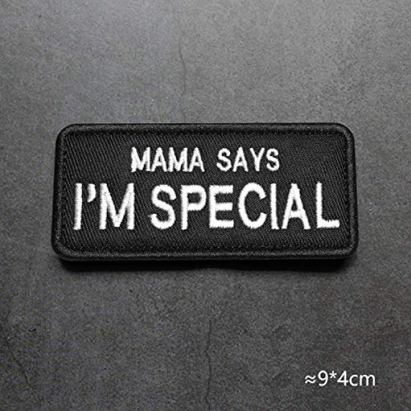 Morton Home Airsoft Morale Patch 4 Morton Home Patch Tactical Morale Military Patch Mama Says I'm Special (Black)