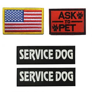 Homiego Airsoft Morale Patch 1 Homiego Military Morale Service Dog Patch for Pet Tactical K9 Service Harness Vest Pack of 4 (1)