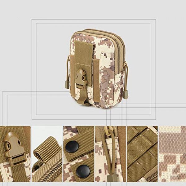 NEDVI Tactical Pouch 5 NEDVI Tactical Waist Pack Multi-Purpose EDC Pouch Bag, Radio Cases Cell Phone Holster,Tactical Bag Pouch Fanny Pack Pocket for Sports Travel Hiking Running Cycling Camping