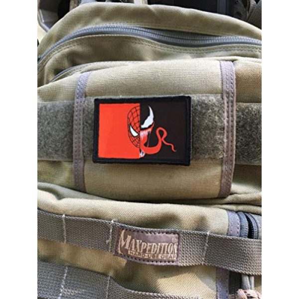 RedheadedTshirts Airsoft Morale Patch 2 Venom/Spider Man Faces Morale Patch Funny Tactical Military 2x3" Hook and Loop