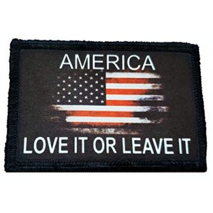 RedheadedTshirts Airsoft Morale Patch 1 America Love It or Leave It Morale Patch -Made in The USA- Patches Perfect for Your Plate Carrier Military Vest, hat, Backpack. Funny Patch by Redheadedtshirts!