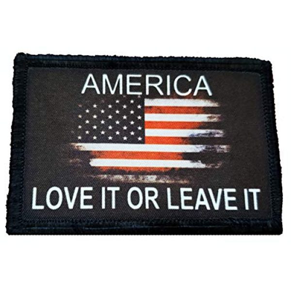 RedheadedTshirts Airsoft Morale Patch 1 America Love It or Leave It Morale Patch -Made in The USA- Patches Perfect for Your Plate Carrier Military Vest, hat, Backpack. Funny Patch by Redheadedtshirts!