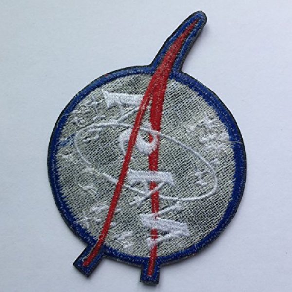 SpaceAuto Airsoft Morale Patch 3 SpaceAuto Bundle 4 Pieces Iron on or Sew on Military Tactical Morale Badge Emblem Patch - NASA Logo,100th Space Shuttle Mission, Golden Red USA Flag, NASA