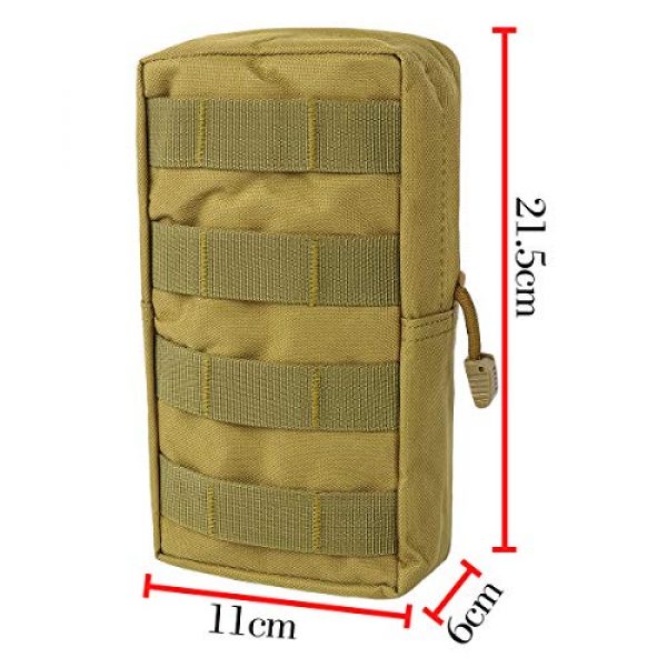 IronSeals Tactical Pouch 3 IronSeals AQ Molle Pouch & Tactical Flashlight Pouch Holster & Cellphone Holster with Flag Patch