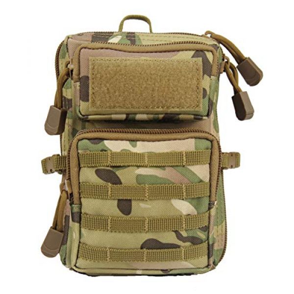 BREEZEY Tactical Pouch 4 BREEZEY EDC Bag Phone Holder Pouch Camping Hiking MOLLE System Backpack Utility Waist Bag
