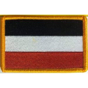 Fast Service Designs Airsoft Morale Patch 1 German Empire 1871 Flag Embroidered Patch with Hook & Loop Travel Morale Patriotic MC Biker Shoulder Gold Border Germany Emblem #80