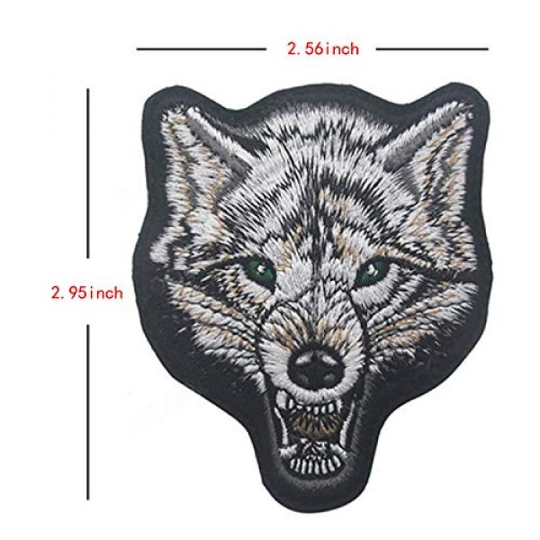 LanXin Airsoft Morale Patch 4 Tiger Bear Wolf Embroidery Patch Animal Military Morale Patches Tactical Combat Emblem Applique Embroidered Badges Hook and Loop Fasteners Backing Patches