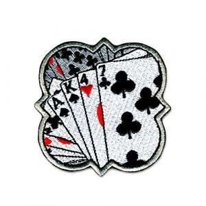 BASTION Airsoft Morale Patch 1 BASTION Morale Patches (Rifle Card Hand) | 3D Embroidered Patches with Hook & Loop Fastener Backing | Well-Made Clean Stitching | Military Patches Ideal for Tactical Bag, Hats & Vest