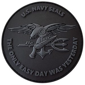 LEGEEON Airsoft Morale Patch 1 LEGEEON All Black ACU US Navy Seals The Only Easy Day was Yesterday DEVGRU Subdued Morale PVC Fastener Patch