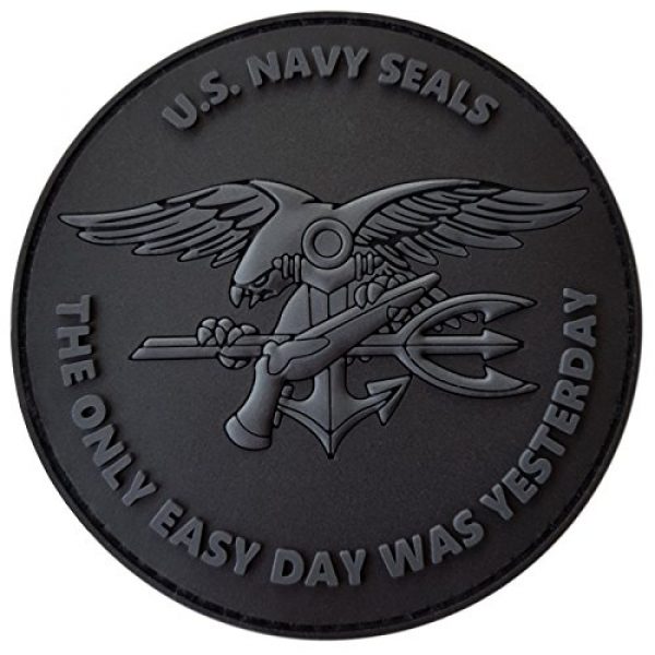 LEGEEON Airsoft Morale Patch 1 LEGEEON All Black ACU US Navy Seals The Only Easy Day was Yesterday DEVGRU Subdued Morale PVC Fastener Patch