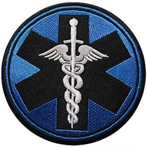 Embroidery Patch Airsoft Morale Patch 1 Medic Corpsman Caduceus Military Hook Loop Tactics Morale Embroidered Patch