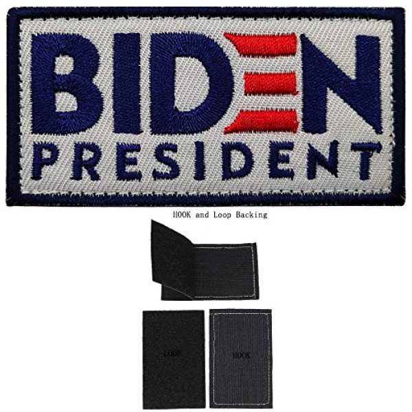 ODSP Airsoft Morale Patch 3 Joe Biden 2020 for President Embroidered Patch, Emblem Tactical Military Morale Funny Badges Decoration DIY Appliques with Fastener Hook and Loop Backing