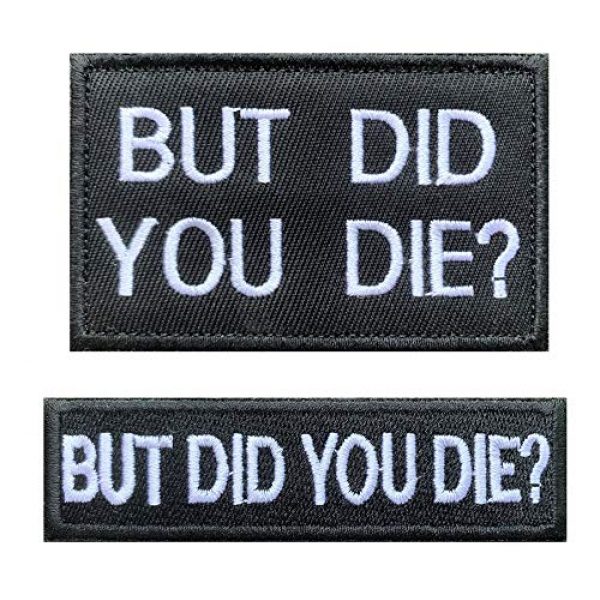 Antrix Airsoft Morale Patch 1 Antrix 2 Pcs Funny But Did You Die Tactical Military Embroidered Uniform Emblem Applique Patch Hook and Loop Emblem Badge Patch for Backpacks Caps Hats Vests Bags