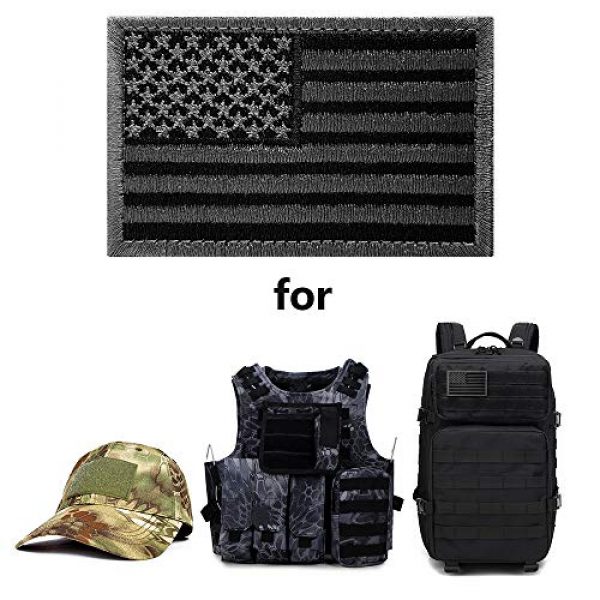 OPQ Airsoft Morale Patch 2 Military Tactical Morale Patches Set American USA Flag Patch Fully Embroidered Patch for Backpacks Clothes CapsBags Military Uniforms (6ap Patch)