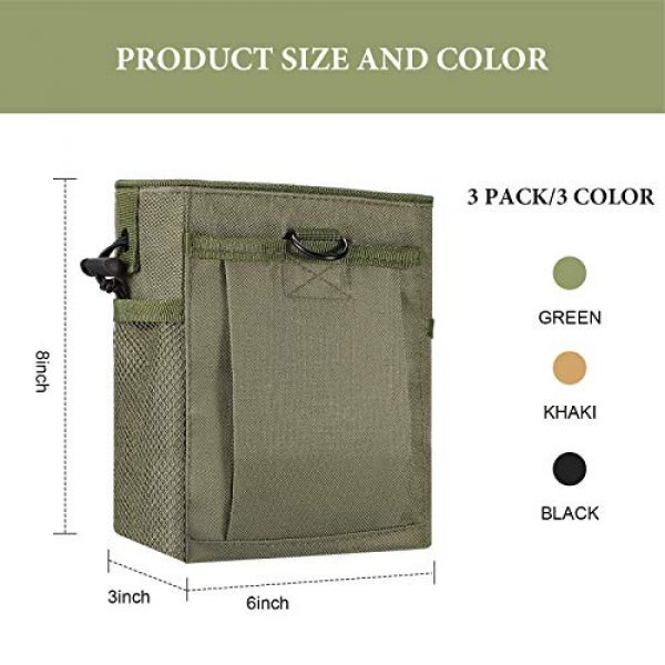 Frienda Tactical Pouch 2 Frienda 3 Pieces Tactical Pouch Molle Dump Pouch Tactical Waist Bag Adjustable Belt Utility Hip Bag Outdoor Magazine Pouch for Camping Climbing Hiking Cycling (3 Colors)
