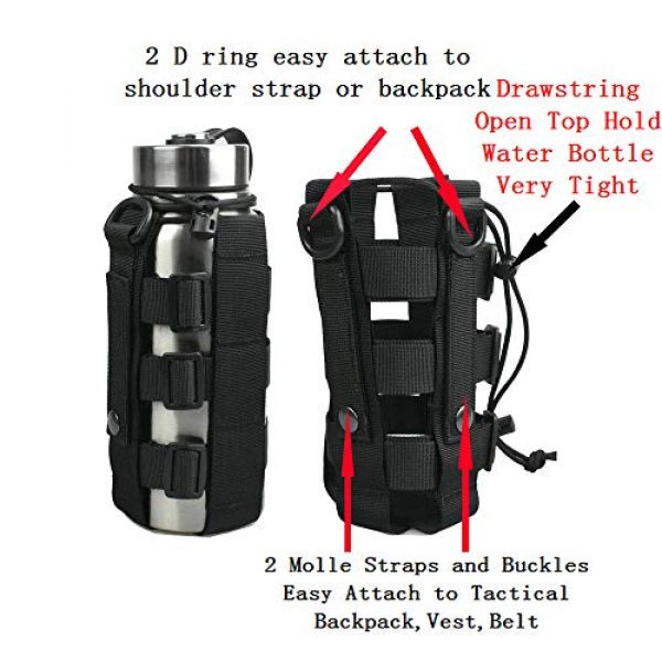 ATBP Tactical Pouch 4 ATBP Tactical Water Bottle Pouch Holder Military Hydration Carrier Waist Fanny Pack for Molle Backpack Vest Bike Bottle Cage Bag