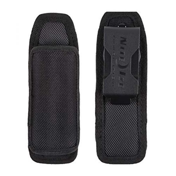 Nite Ize Tactical Pouch 2 Nite Ize Lite Holster Stretch, Expandable, Secure Flashlight Holder With Belt Clip, Universal Sizing,N00874-BRK,Black
