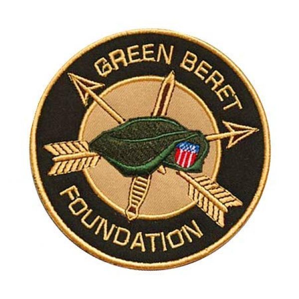Embroidery Patch Airsoft Morale Patch 3 Green Berets Military Hook Loop Tactics Morale Embroidered Patch