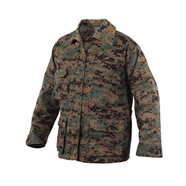 Rothco Tactical Shirt 3 Camo BDU (Battle Dress Uniform) Military Shirts, Woodland Digital Camo, 2XL