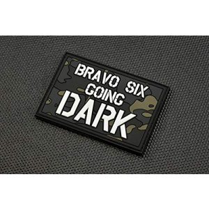 BritKitUSA Airsoft Morale Patch 1 Bravo Six Going Dark PVC Morale Patch GITD Multicam Call of Duty Modern Warfare
