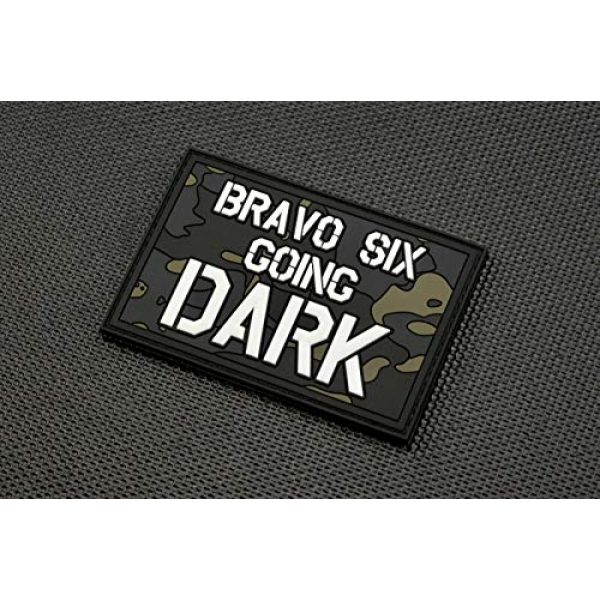 BritKitUSA Airsoft Morale Patch 1 Bravo Six Going Dark PVC Morale Patch GITD Multicam Call of Duty Modern Warfare